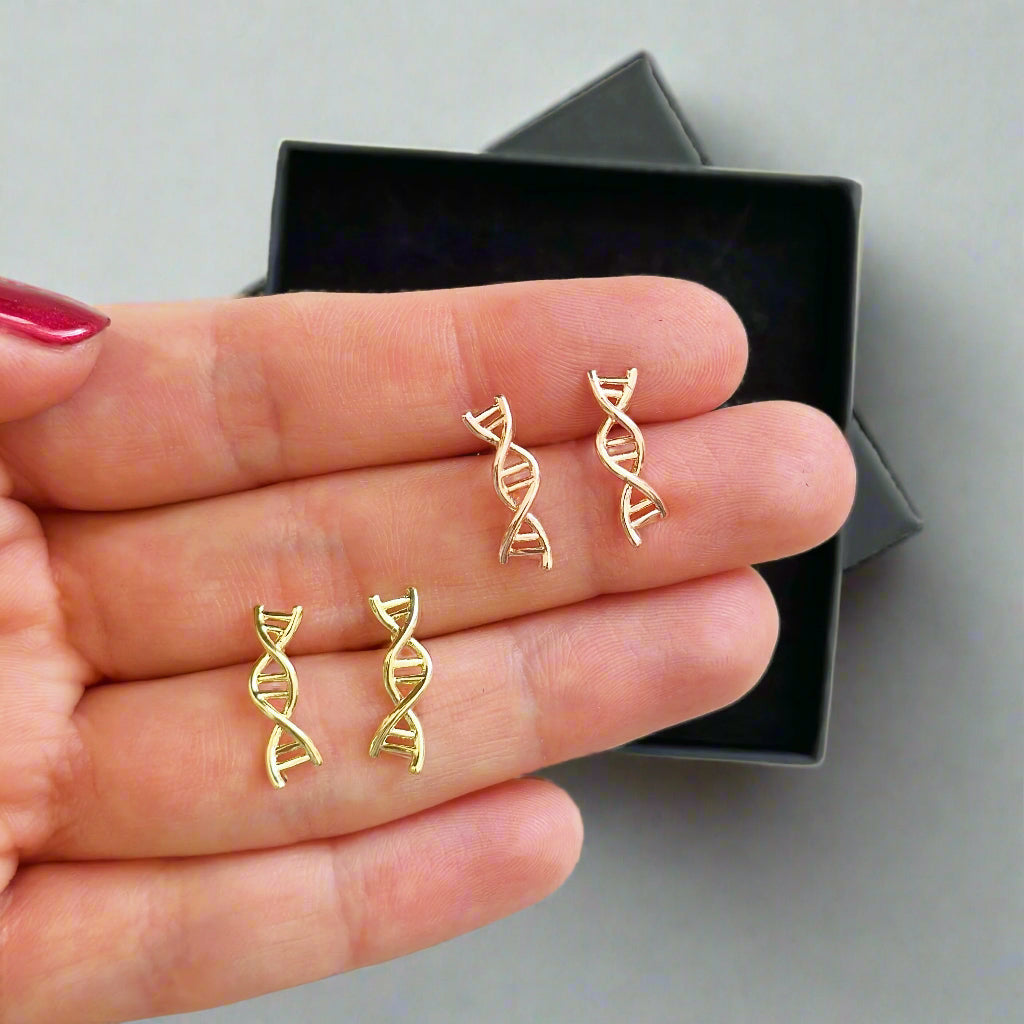 DNA Earrings for Geneticists, Unique Gift for Genetics Researchers, Science-Themed Jewelry, DNA Helix Earrings for Scientists, STEM Jewelry Gift