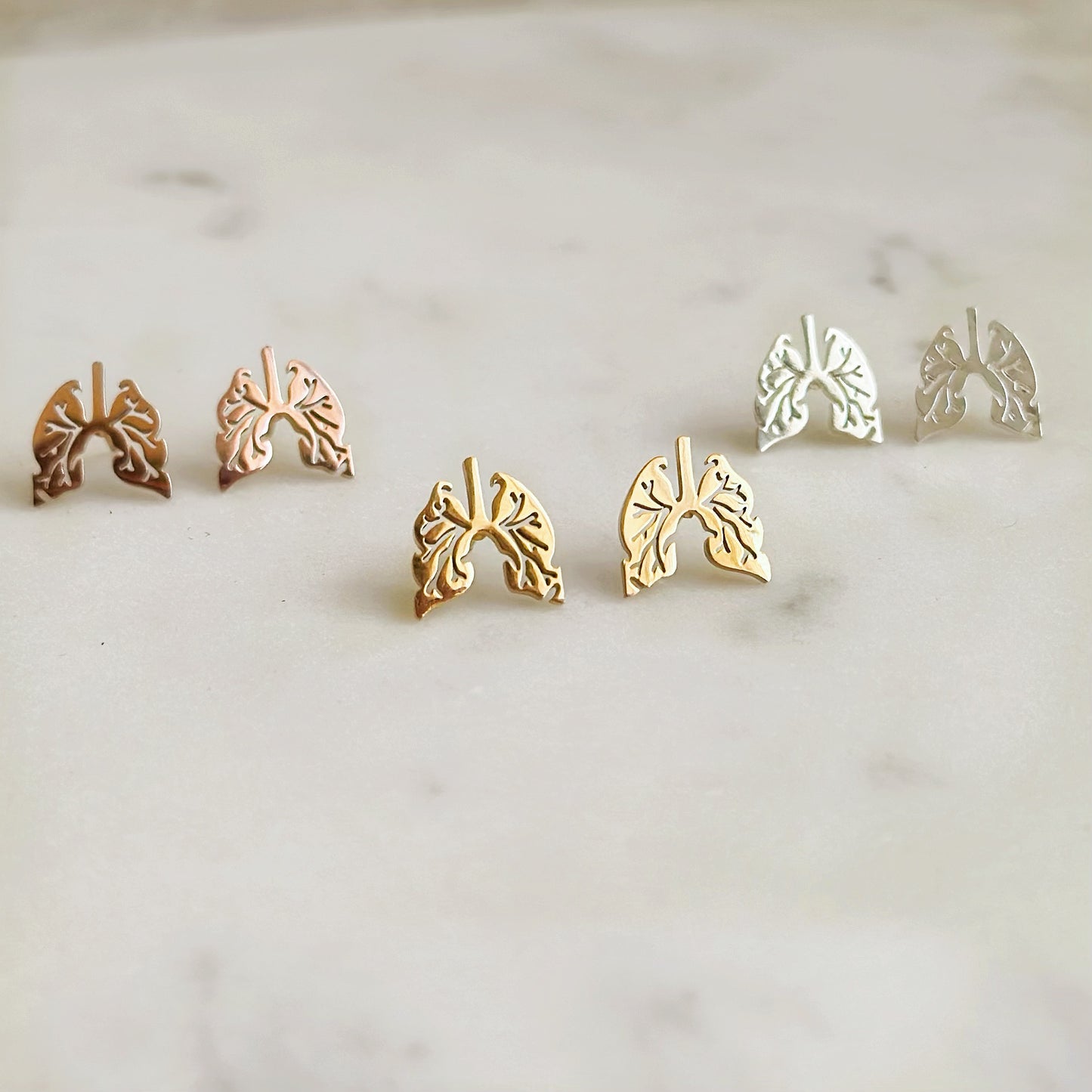 Lung Stud Earrings, Respiratory Therapist Gift, Pulmonologist Jewelry, Nurse Appreciation Gift, Healthcare Worker Earrings, Medical Themed Gift