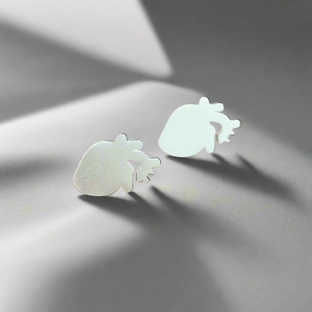 Anatomical Heart Earrings: Cardiology, Cardiologist, Nurse, Doctor gift