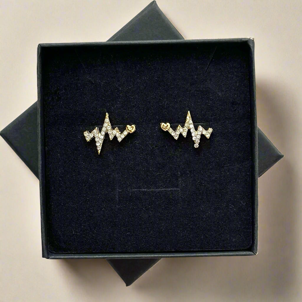Nurse EKG Heart Rhythm Earrings, Graduation Gift for Nurses, Nurse Practitioners, Cardiologists, Doctors, Medical Jewelry for Residents