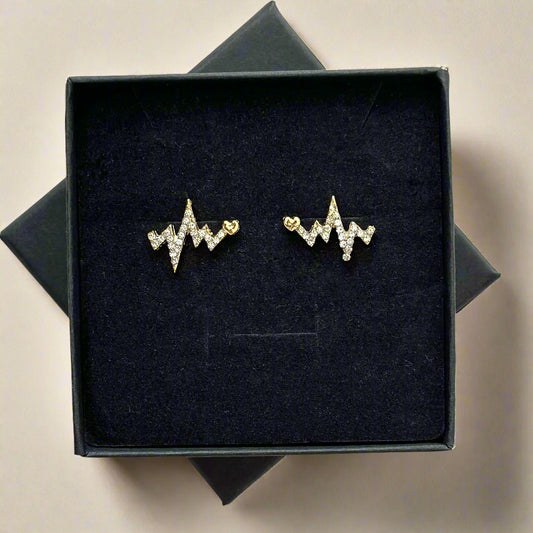 Nurse EKG Heart Rhythm Earrings, Graduation Gift for Nurses, Nurse Practitioners, Cardiologists, Doctors, Medical Jewelry for Residents