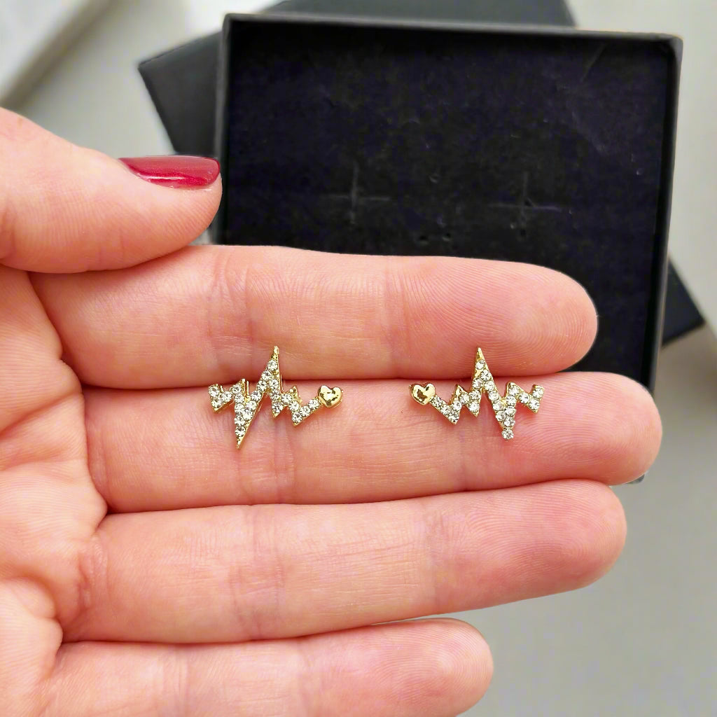 Nurse EKG Heart Rhythm Earrings, Graduation Gift for Nurses, Nurse Practitioners, Cardiologists, Doctors, Medical Jewelry for Residents