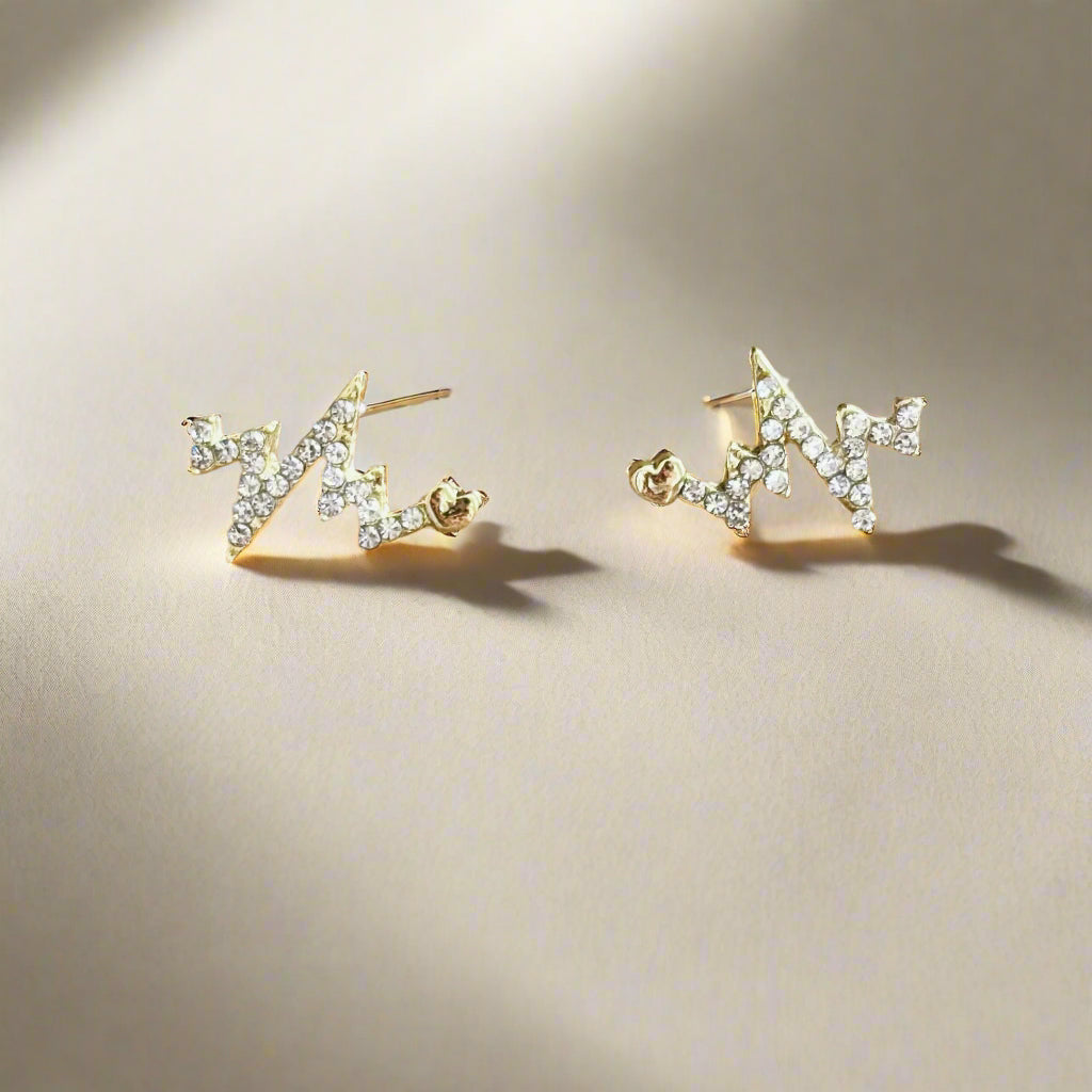 Nurse EKG Heart Rhythm Earrings, Graduation Gift for Nurses, Nurse Practitioners, Cardiologists, Doctors, Medical Jewelry for Residents