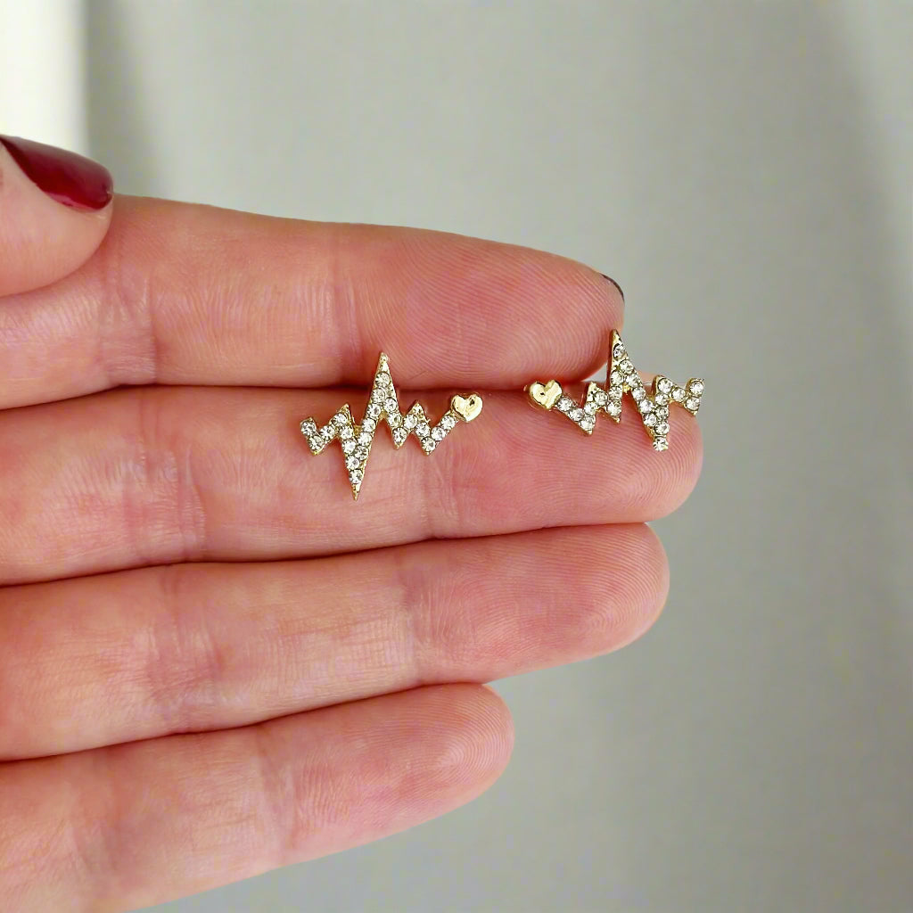 Nurse EKG Heart Rhythm Earrings, Graduation Gift for Nurses, Nurse Practitioners, Cardiologists, Doctors, Medical Jewelry for Residents