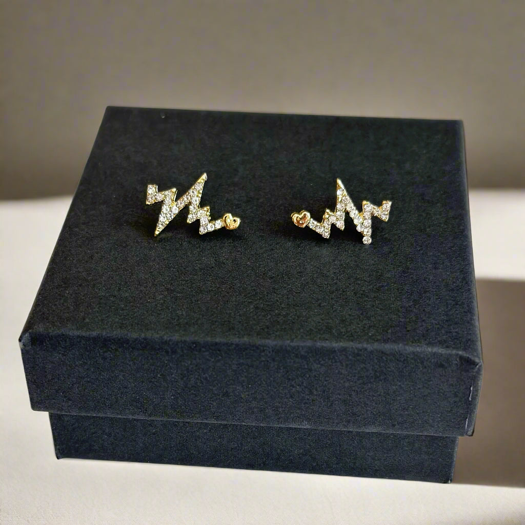 Nurse EKG Heart Rhythm Earrings, Graduation Gift for Nurses, Nurse Practitioners, Cardiologists, Doctors, Medical Jewelry for Residents
