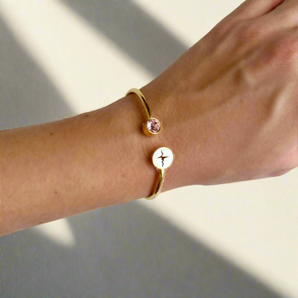 Nurse EKG Bracelet, Heart Rhythm Jewelry, Nursing School Graduation Gift, New Grad Nurse Gift, RN Bracelet for Nurses, Medical Jewelry