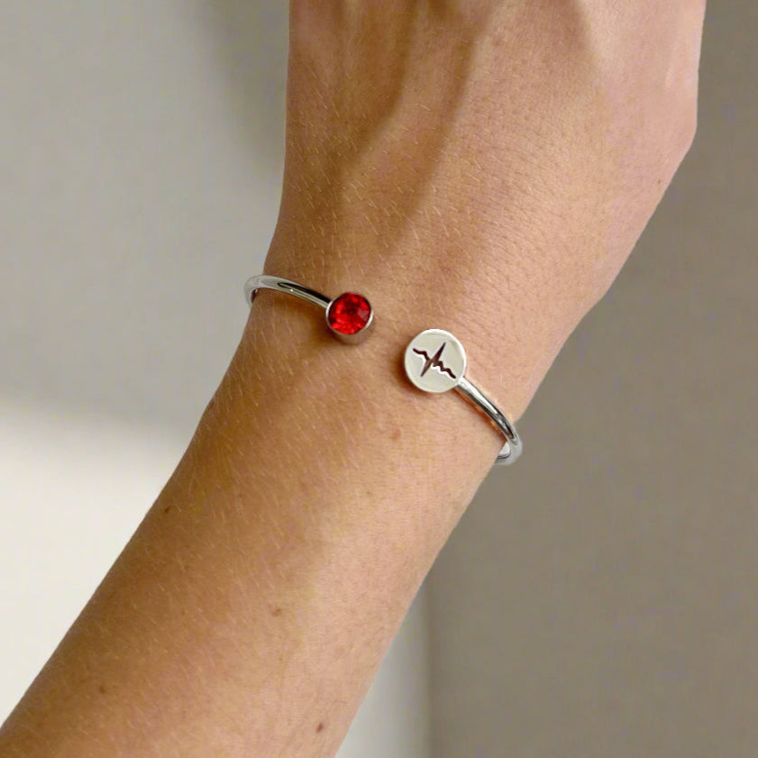 Nurse EKG Bracelet, Heart Rhythm Jewelry, Nursing School Graduation Gift, New Grad Nurse Gift, RN Bracelet for Nurses, Medical Jewelry