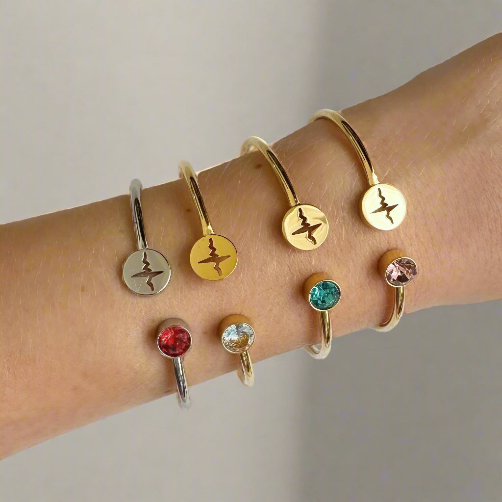 Nurse EKG Bracelet, Heart Rhythm Jewelry, Nursing School Graduation Gift, New Grad Nurse Gift, RN Bracelet for Nurses, Medical Jewelry