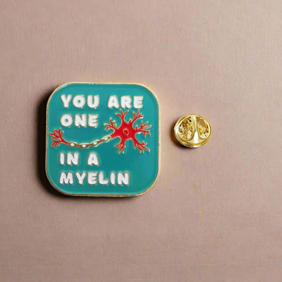 Neuron Neurology pin for white coat motivational gift cute brain neuro surgery doctor nurse student graduation neurologist