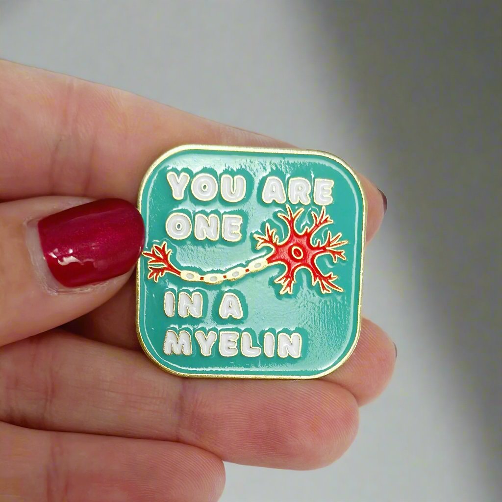 Neuron Neurology pin for white coat motivational gift cute brain neuro surgery doctor nurse student graduation neurologist