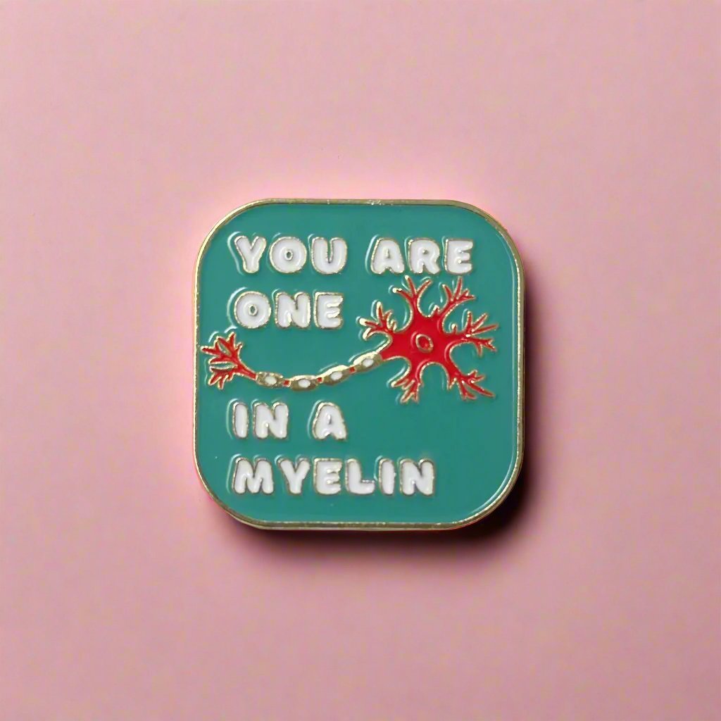 Neuron Neurology pin for white coat motivational gift cute brain neuro surgery doctor nurse student graduation neurologist