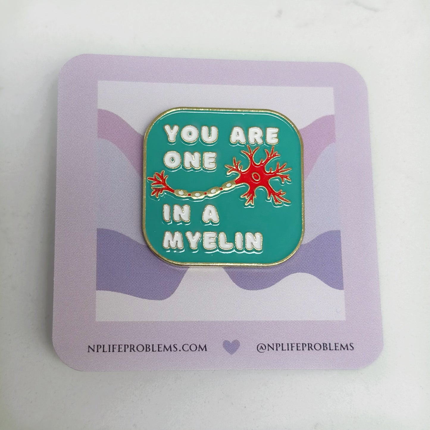 Neuron Neurology pin for white coat motivational gift cute brain neuro surgery doctor nurse student graduation neurologist
