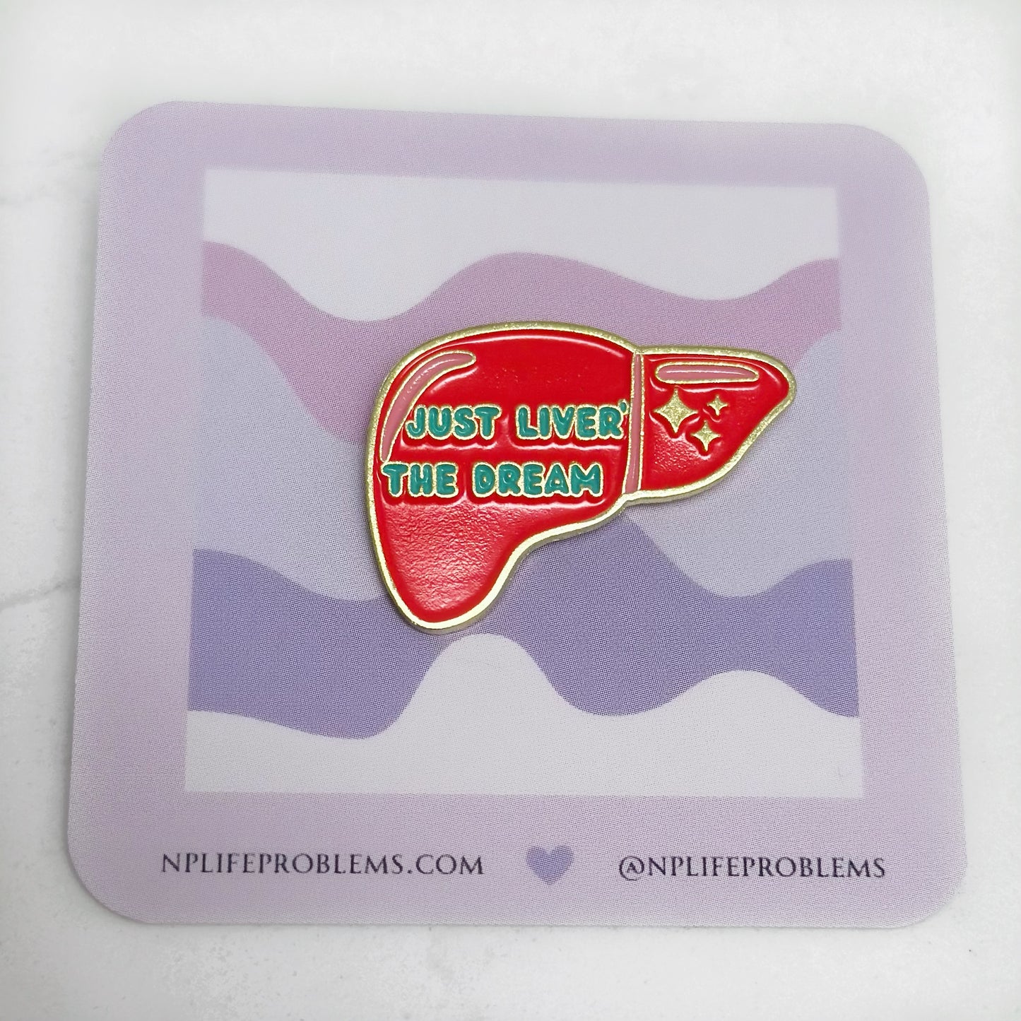 Liver Pin for Hepatologist graduation white coat student doctor medical pun