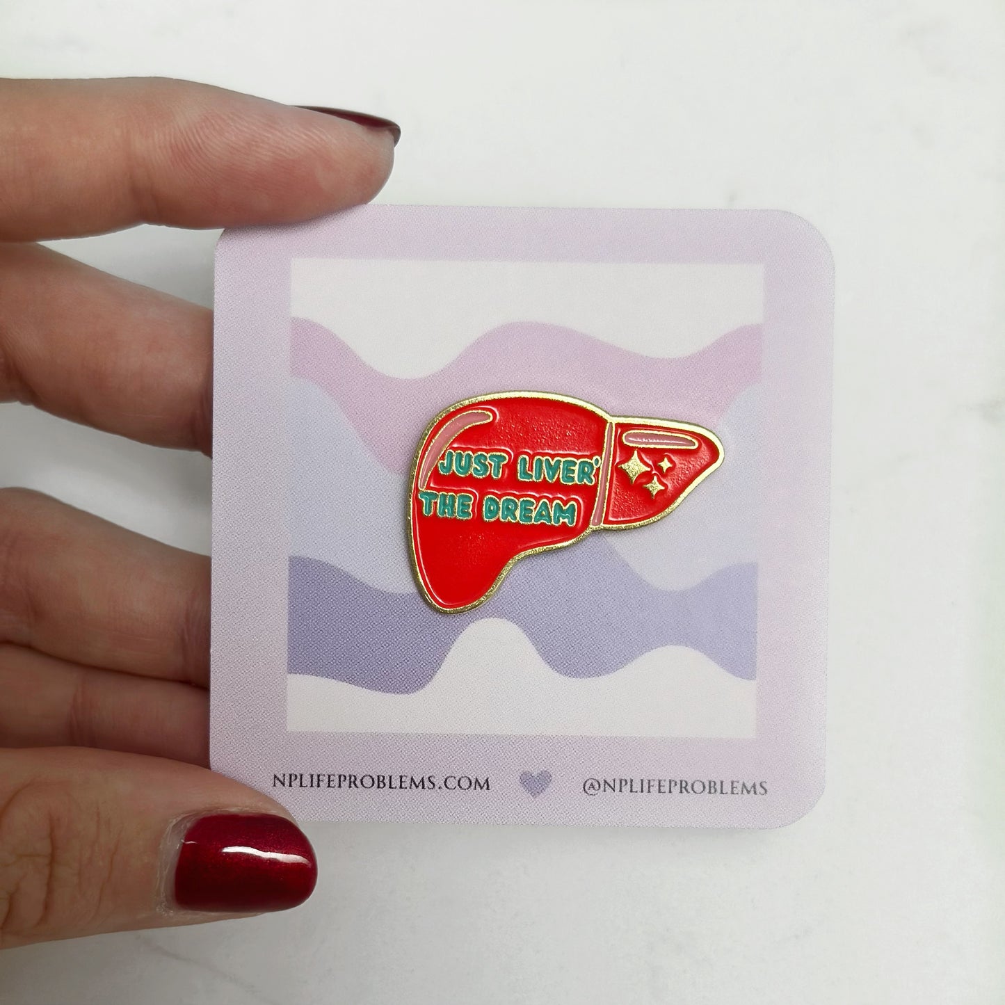 Liver Pin for Hepatologist graduation white coat student doctor medical pun