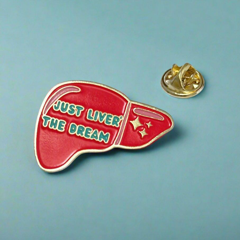 Liver Pin for Hepatologist graduation white coat student doctor medical pun