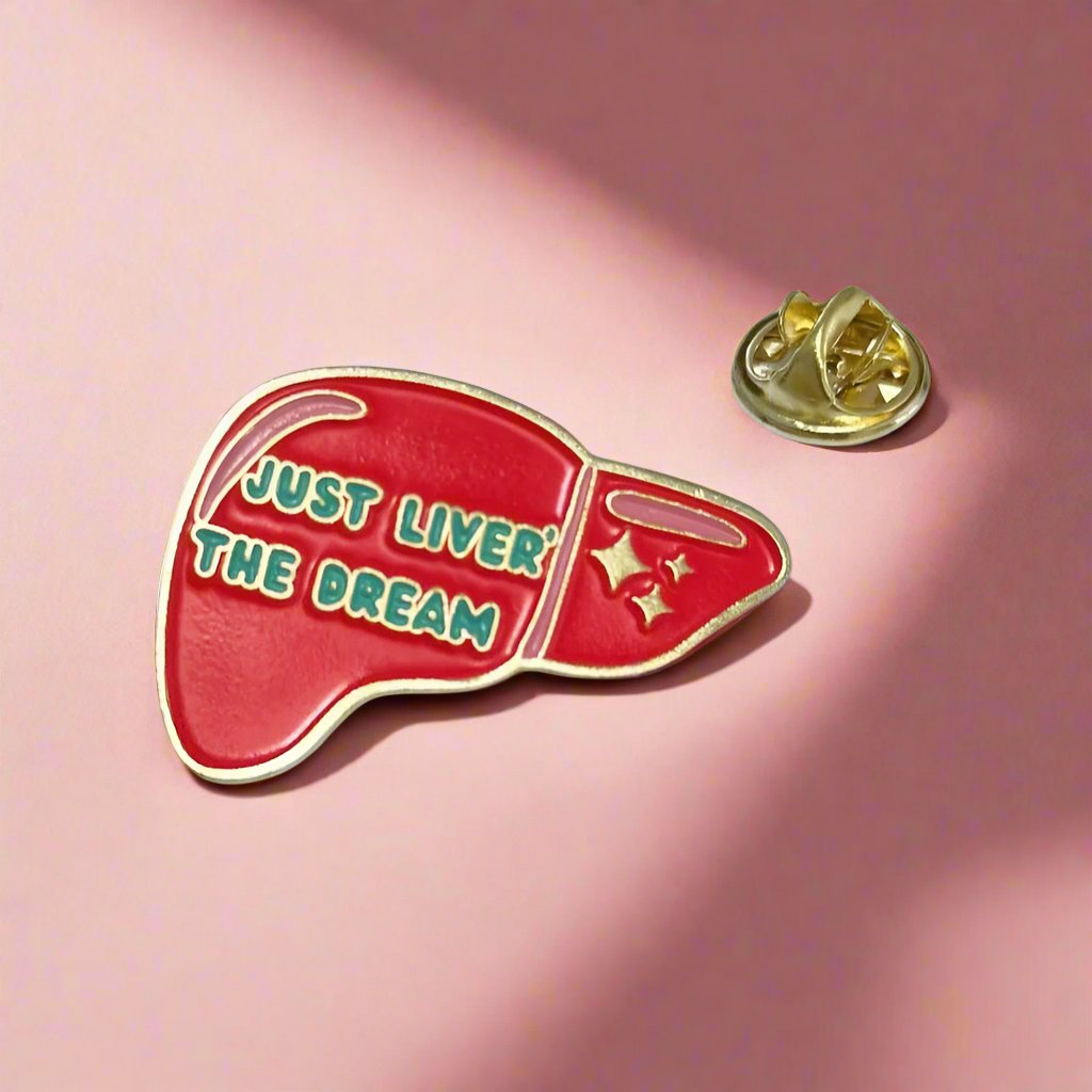 Liver Pin for Hepatologist graduation white coat student doctor medical pun