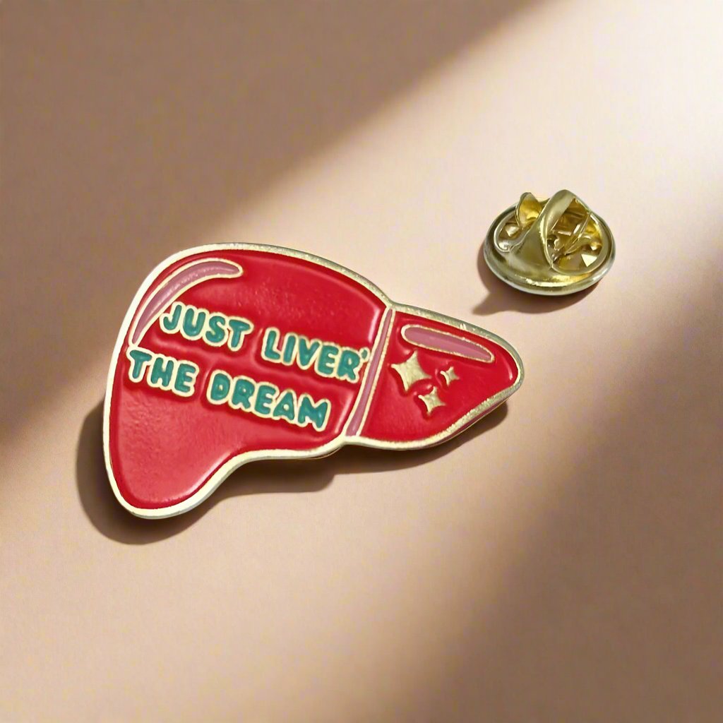 Liver Pin for Hepatologist graduation white coat student doctor medical pun