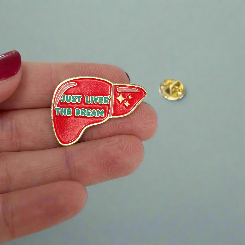 Liver Pin for Hepatologist graduation white coat student doctor medical pun