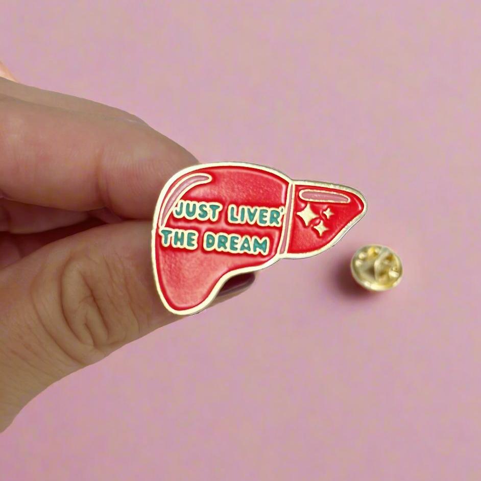 Liver Pin for Hepatologist graduation white coat student doctor medical pun