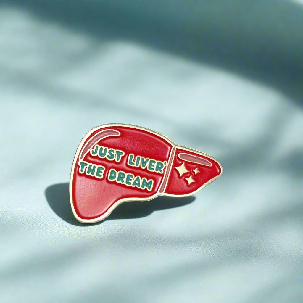 Liver Pin for Hepatologist graduation white coat student doctor medical pun