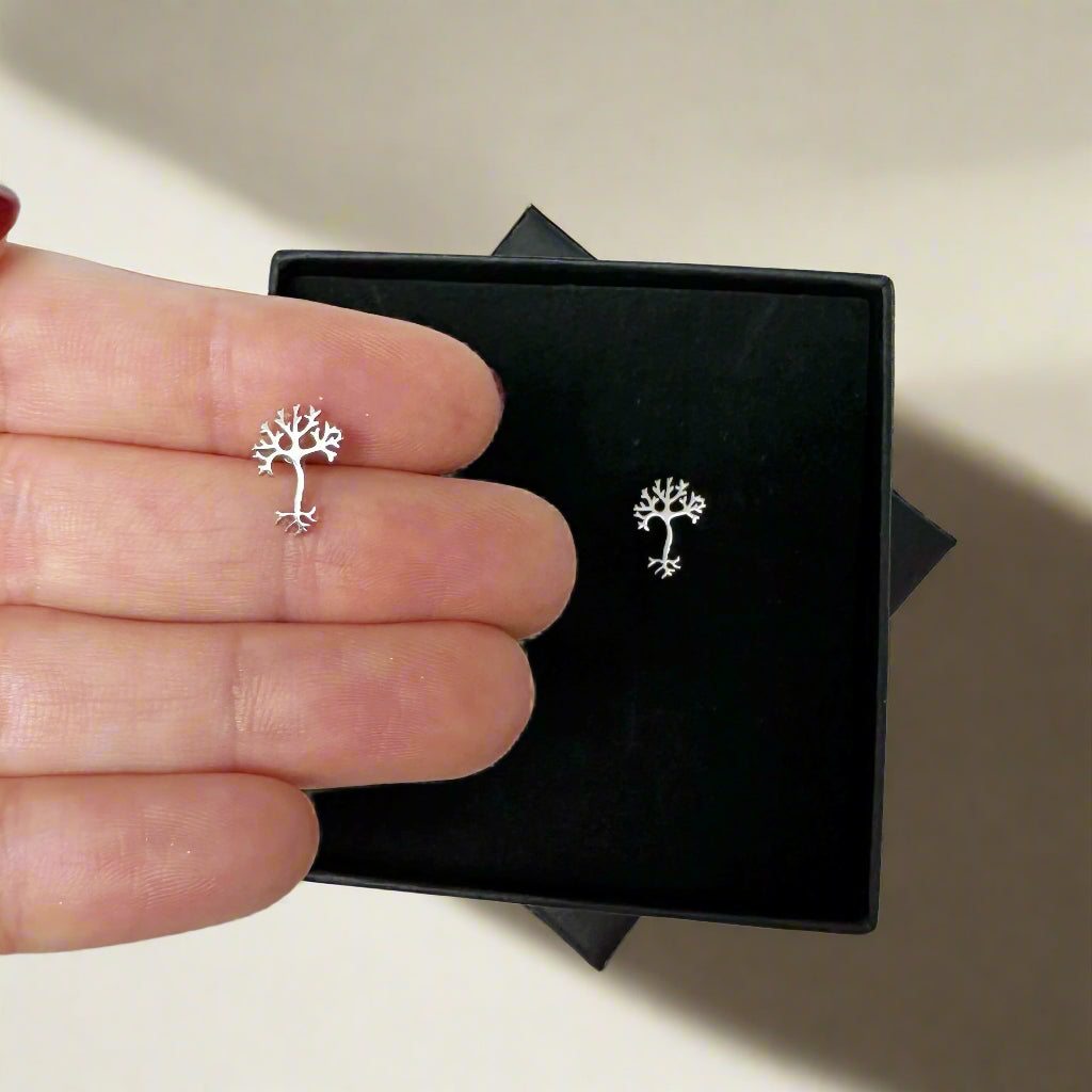 Neuron Stud Earrings, Neuroscience Jewelry Gift, Neurology Earrings for Doctors, Neurosurgery Gift for Women, Medical Student Graduation Gift, Brain-Themed Jewelry