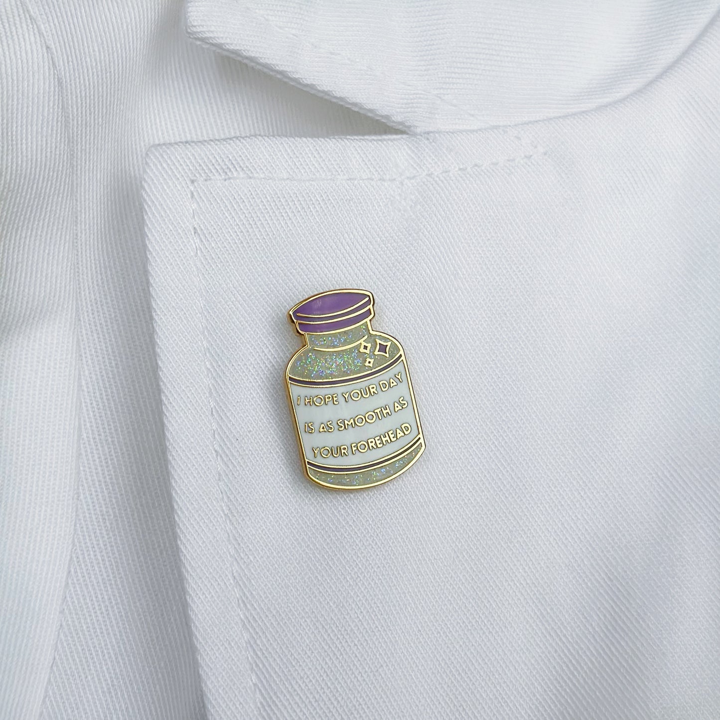 Botox Pin, Med Spa nurse gift, nurse injector pin, Plastic surgery white coat pin, medical humor, medical aesthetics
