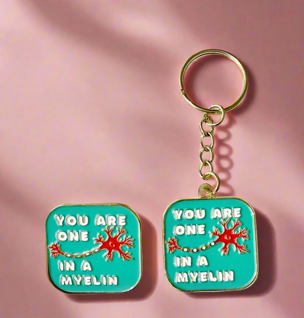Neuron Neurology pin for white coat motivational gift cute brain neuro surgery doctor nurse student graduation neurologist