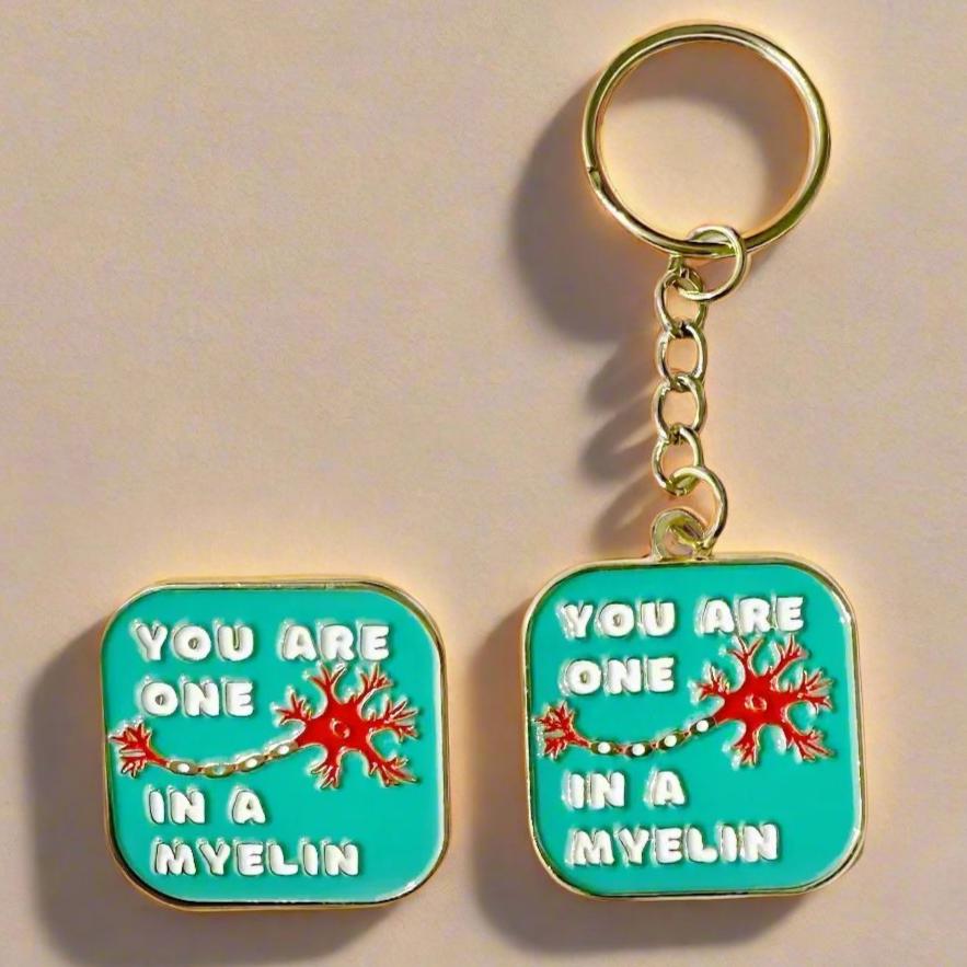 Neuron Neurology pin for white coat motivational gift cute brain neuro surgery doctor nurse student graduation neurologist