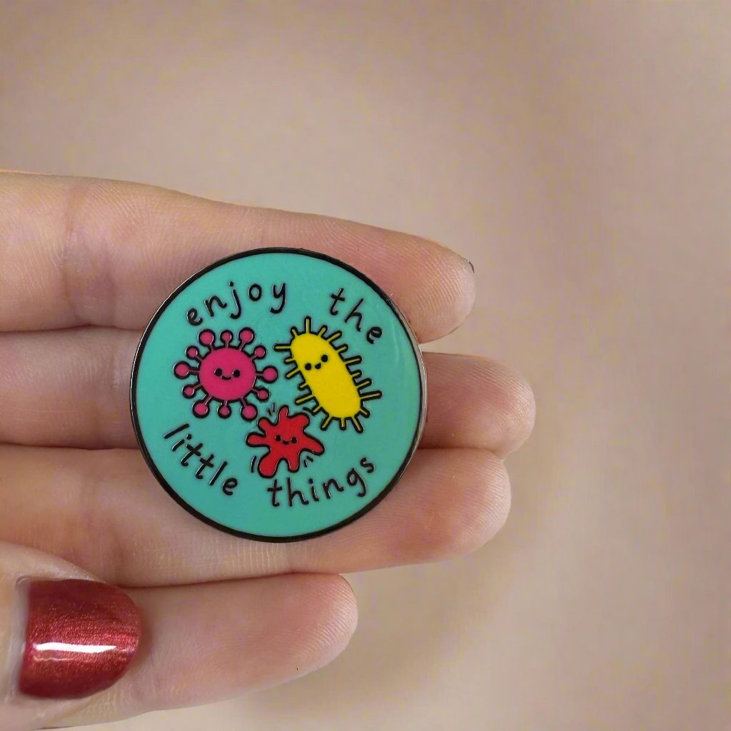 Microbiology Enamel Pin | Gift for Infectious Disease Doctor | Lab Tech Pin | Bacteria Science Gift | Medical Microbiologist Accessory
