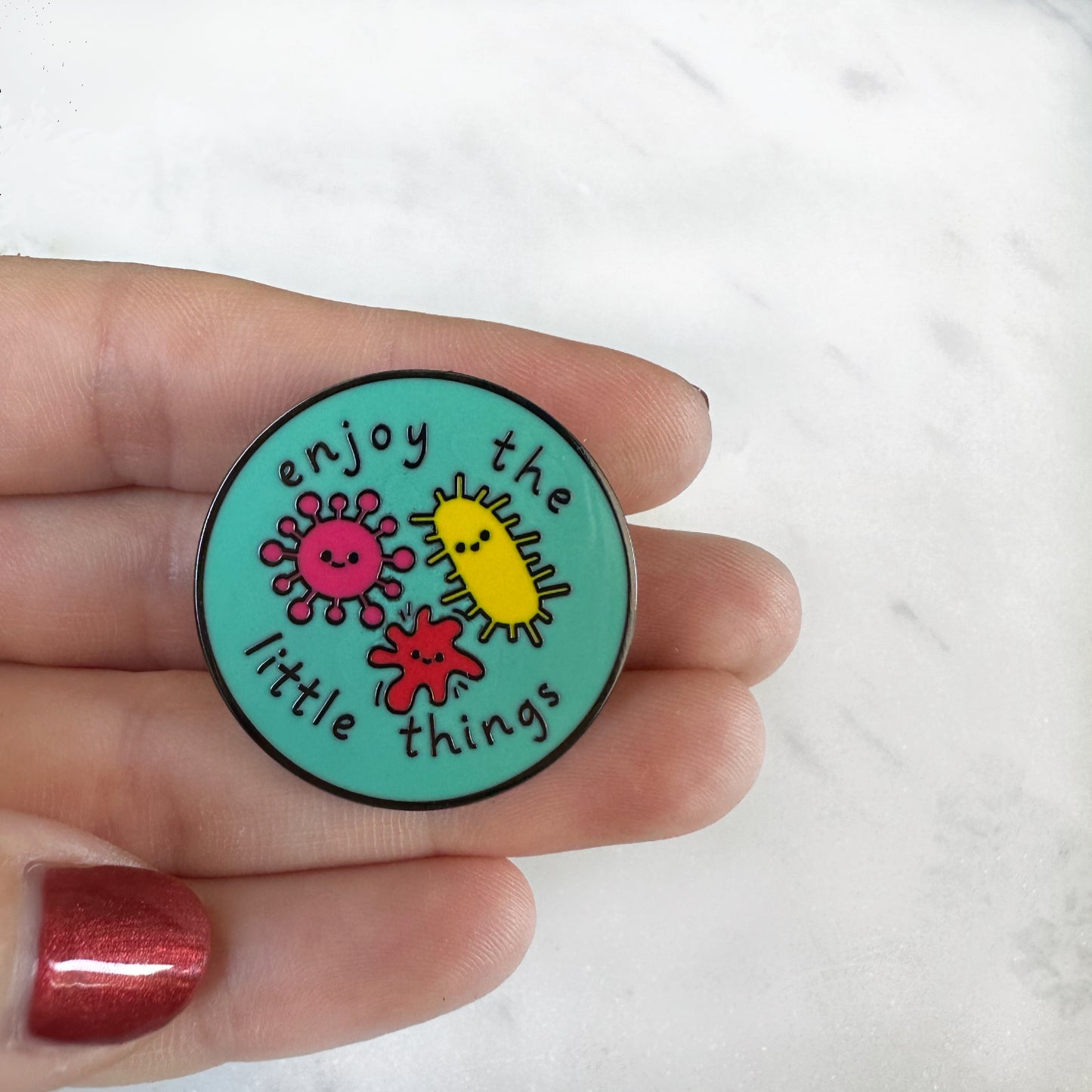 Microbiology Enamel Pin | Gift for Infectious Disease Doctor | Lab Tech Pin | Bacteria Science Gift | Medical Microbiologist Accessory