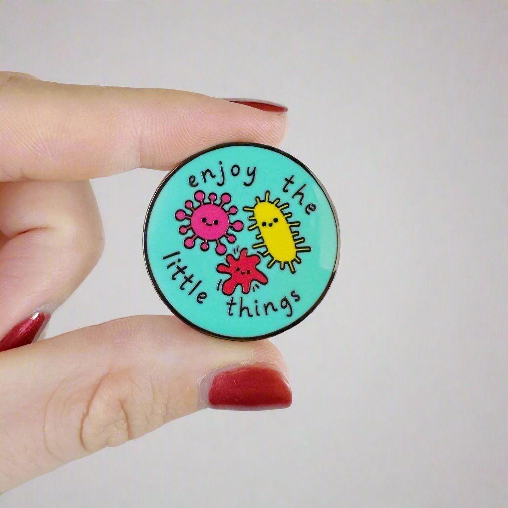 Microbiology Enamel Pin | Gift for Infectious Disease Doctor | Lab Tech Pin | Bacteria Science Gift | Medical Microbiologist Accessory
