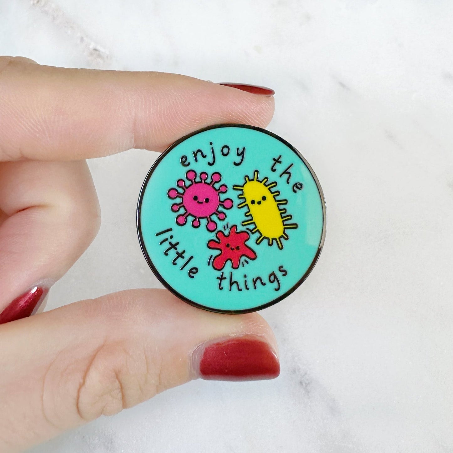 Microbiology Enamel Pin | Gift for Infectious Disease Doctor | Lab Tech Pin | Bacteria Science Gift | Medical Microbiologist Accessory
