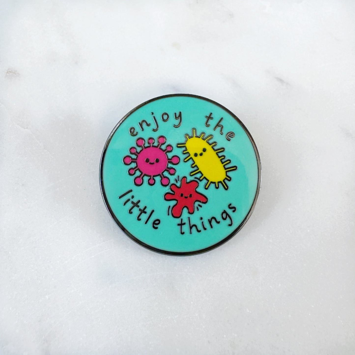 Microbiology Enamel Pin | Gift for Infectious Disease Doctor | Lab Tech Pin | Bacteria Science Gift | Medical Microbiologist Accessory