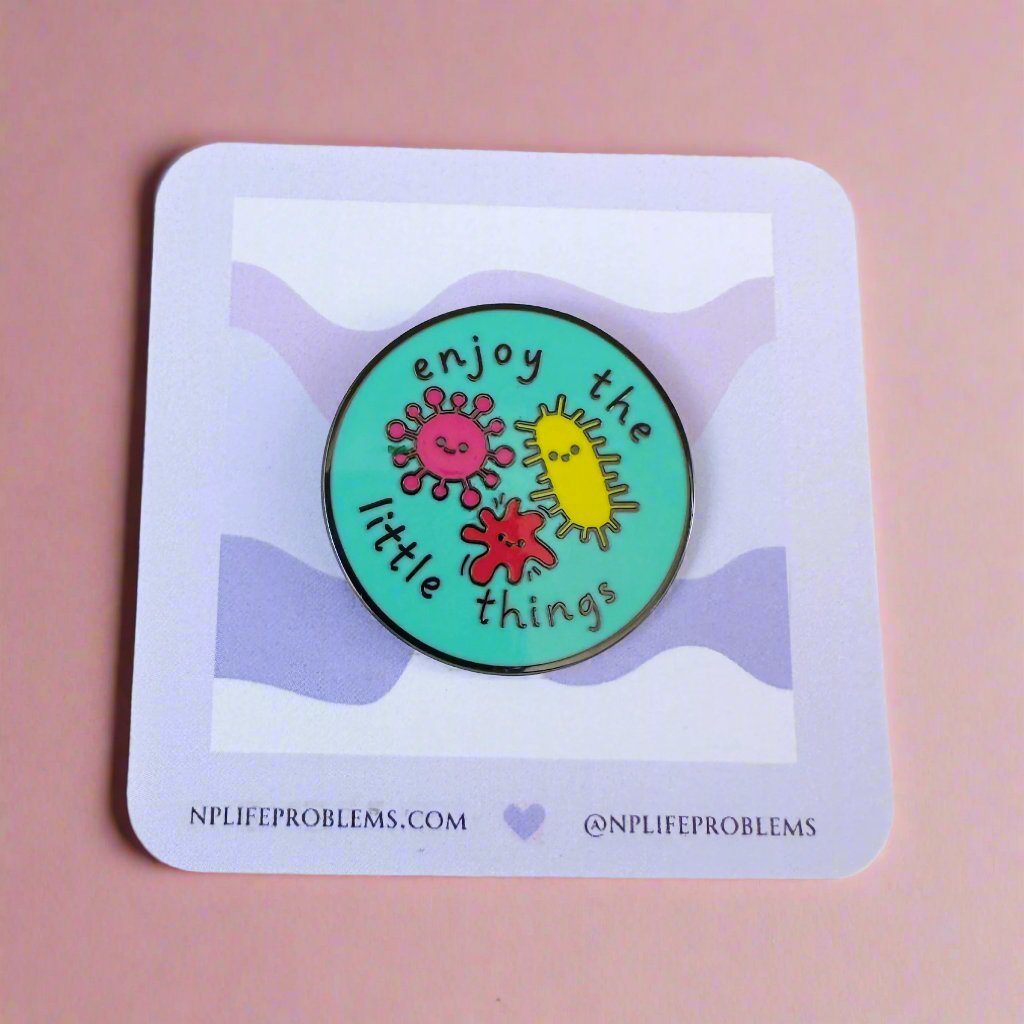 Microbiology Enamel Pin | Gift for Infectious Disease Doctor | Lab Tech Pin | Bacteria Science Gift | Medical Microbiologist Accessory