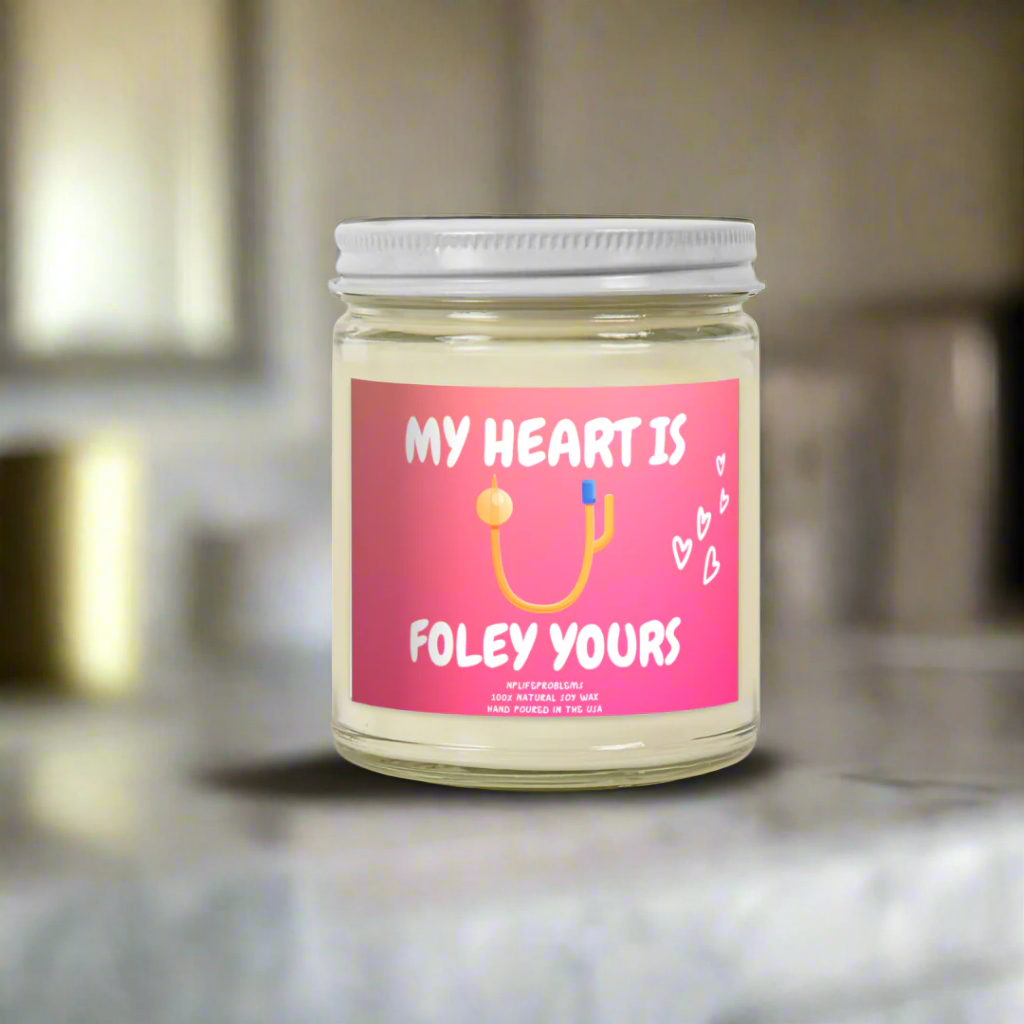 Doctor Valentine’s Day Candle, Medical Humor Gift, My Heart is Foley Yours, Urology Candle, Urologist Valentine Gift, Medical Student Candle