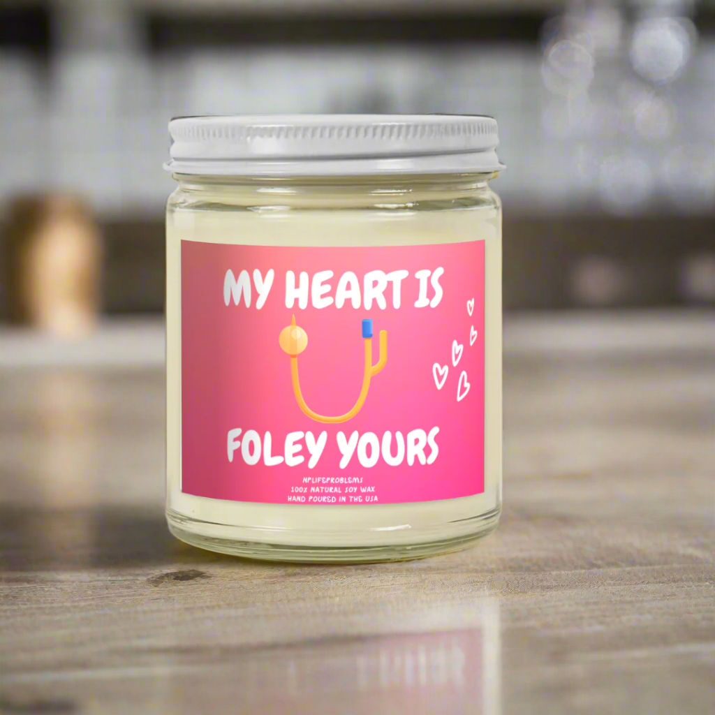 Doctor Valentine’s Day Candle, Medical Humor Gift, My Heart is Foley Yours, Urology Candle, Urologist Valentine Gift, Medical Student Candle