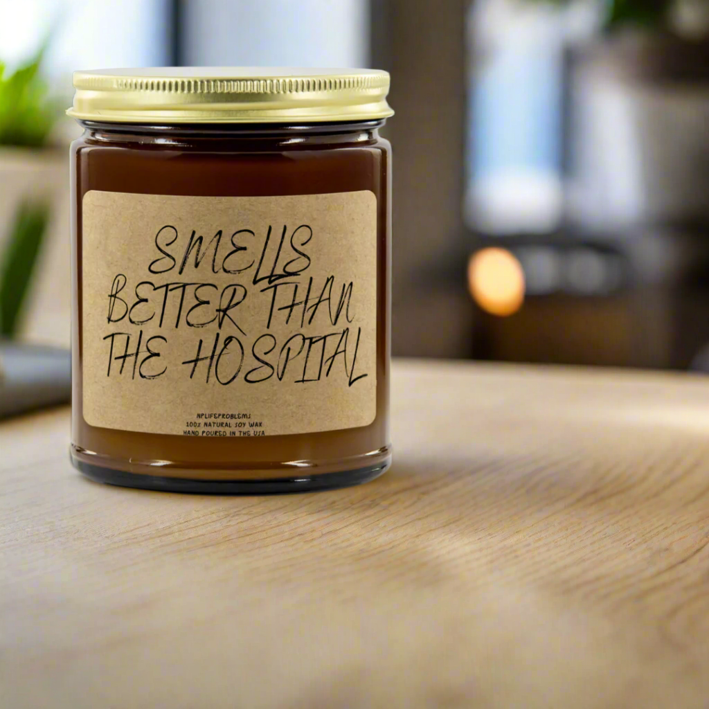 Nurse Coworker Gift Candle, Doctor Candle, "Smells Better Than the Hospital" Scented Candle, Nursing Student & Medical Student Holiday Gift, Nurse Appreciation Gift