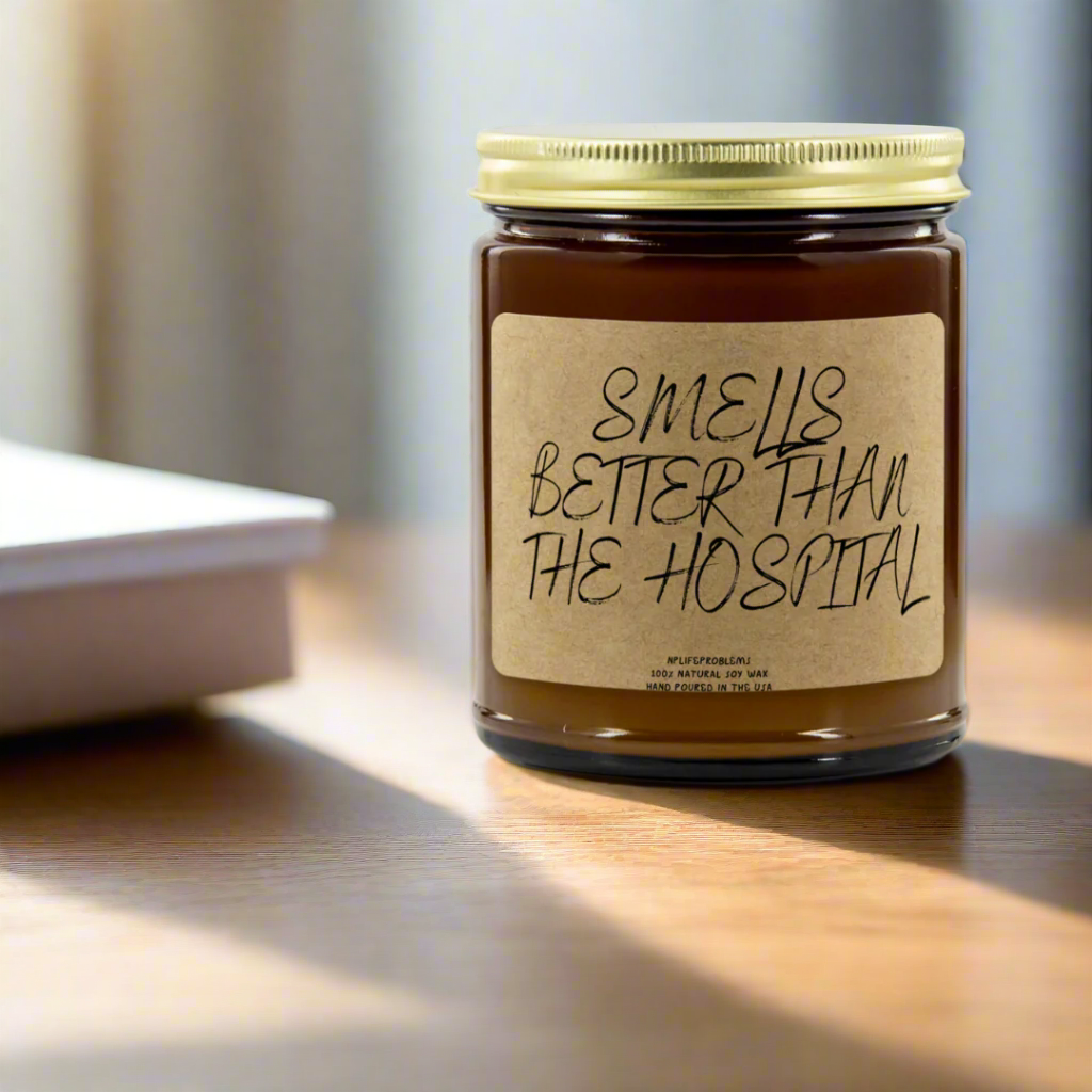 Nurse Coworker Gift Candle, Doctor Candle, "Smells Better Than the Hospital" Scented Candle, Nursing Student & Medical Student Holiday Gift, Nurse Appreciation Gift