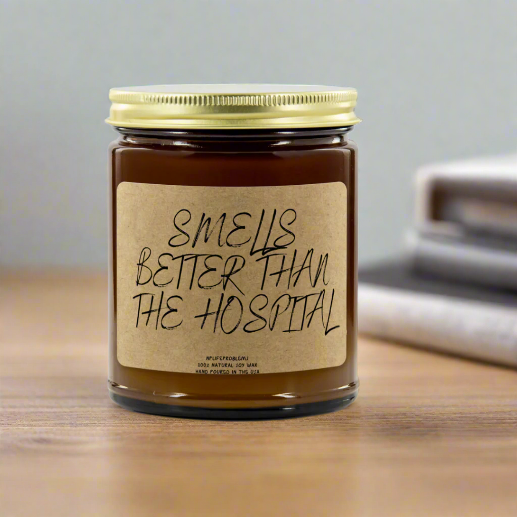 Nurse Coworker Gift Candle, Doctor Candle, "Smells Better Than the Hospital" Scented Candle, Nursing Student & Medical Student Holiday Gift, Nurse Appreciation Gift