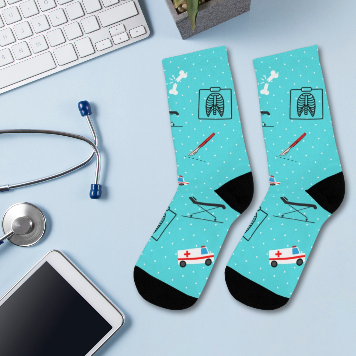 Emergency Medicine socks, ER doctor, trauma surgeon, ER nurse, ER tech, paramedic gift.
