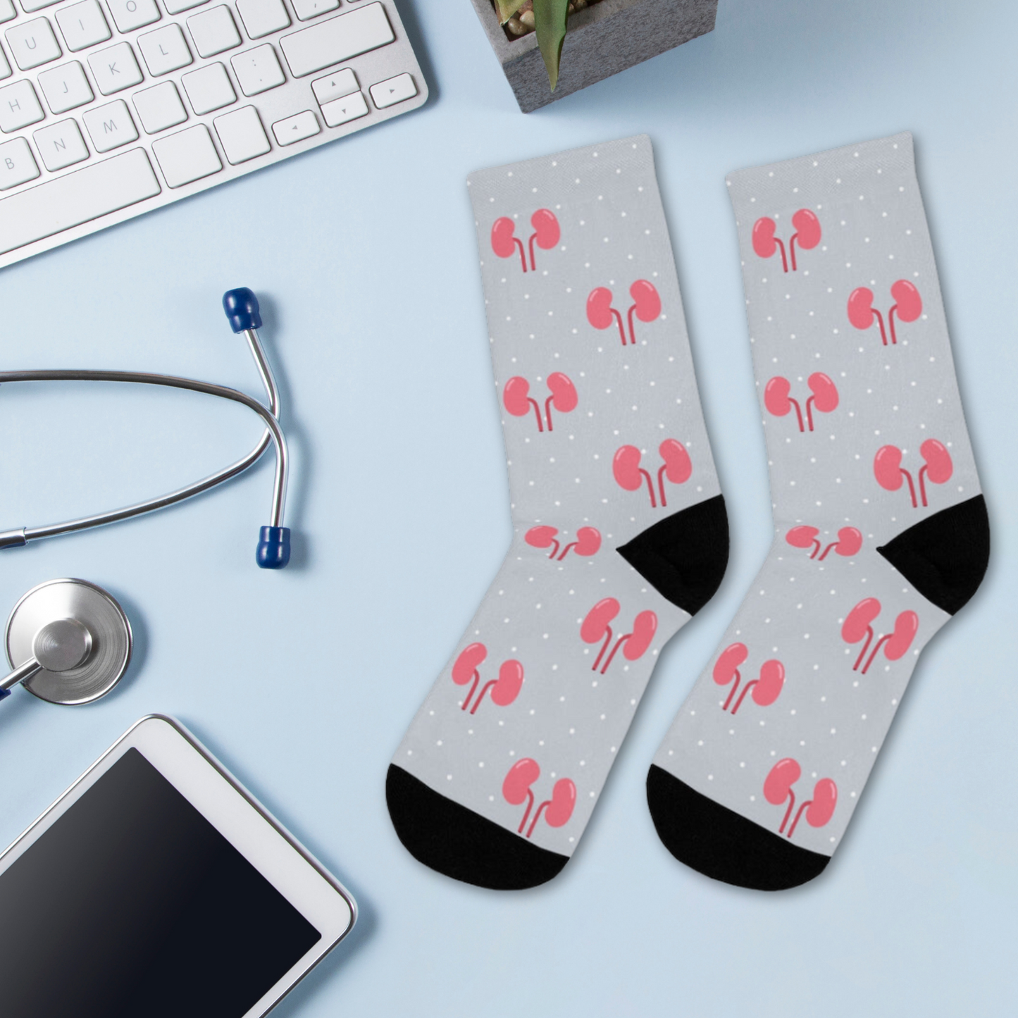 Gray Kidney Nephrology/ Urology socks, Nephrologist, urologist, urology resident, urology nurse gift.