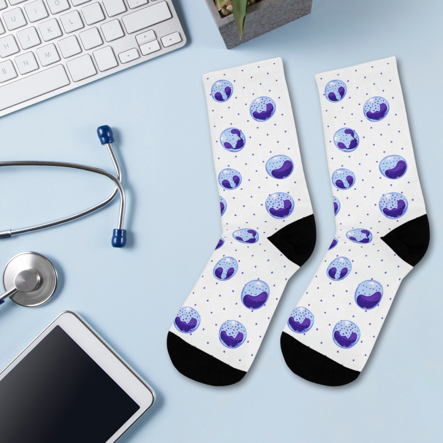 Hematology, band blood cells socks, doctor socks, lab tech socks, microbiology, blood cells, oncology socks, band cells, medical socks