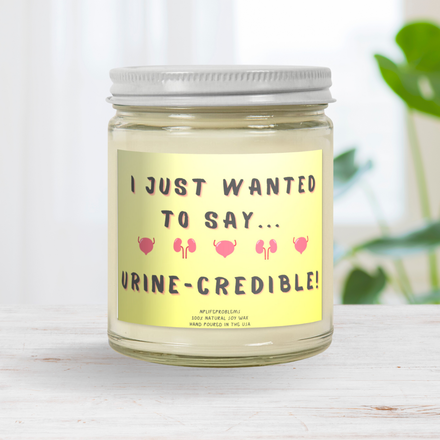 Urine-Credible candle, Urology gift, Bladder, Kidney, urologist, Nephrologist, Nephrology gift.