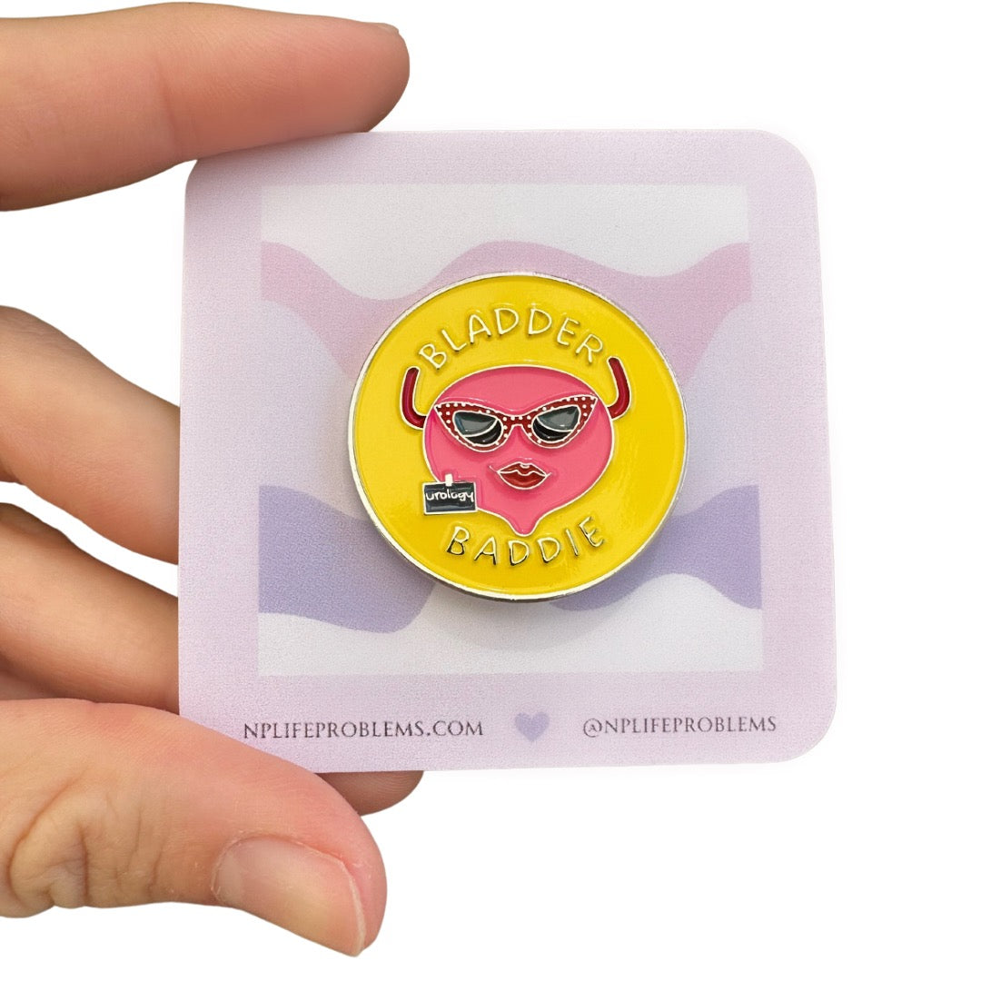 Urology Bladder Baddie Pin, Urologist, Urology, Women in urology, Doctor gift, white coat pin.