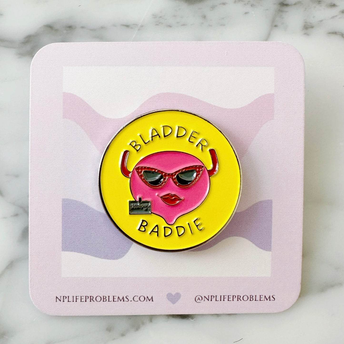 Urology Bladder Baddie Pin, Urologist, Urology, Women in urology, Doctor gift, white coat pin.