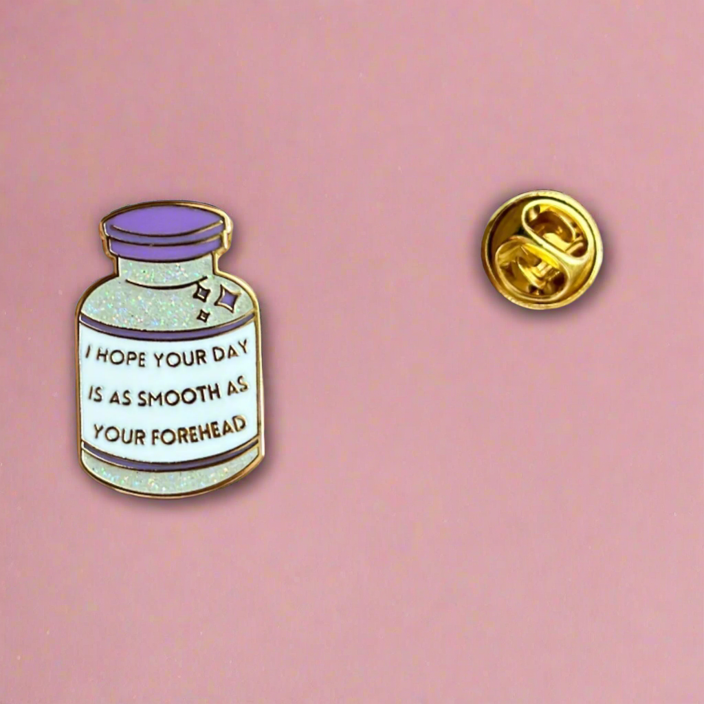 Botox Pin, Med Spa nurse gift, nurse injector pin, Plastic surgery white coat pin, medical humor, medical aesthetics