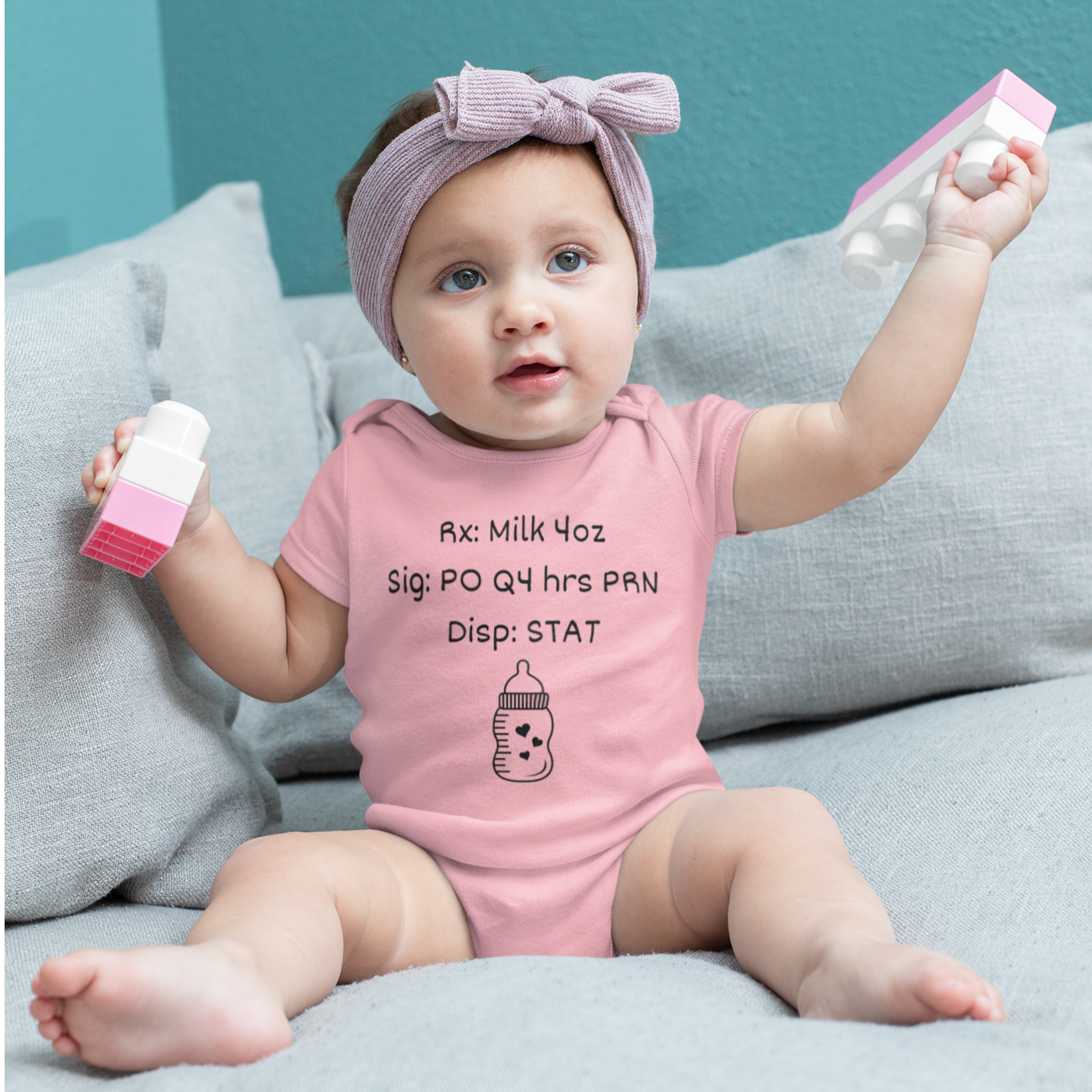 Pharmacist baby gift, Baby milk Rx bodysuit, medical baby gift, doctor baby shower, pharm tech baby, healthcare baby shower, baby gift for coworker.