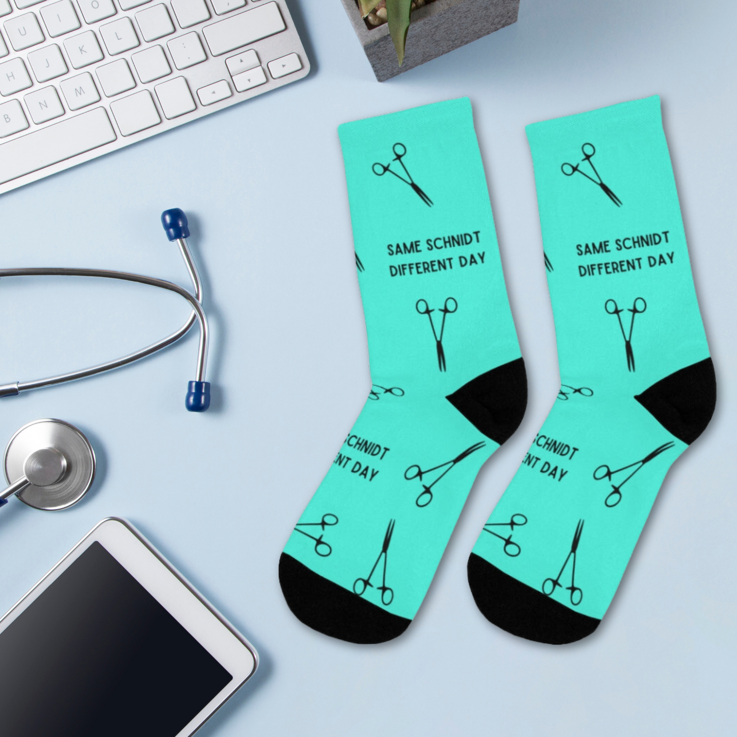 Surgical socks, same Schnidt different day