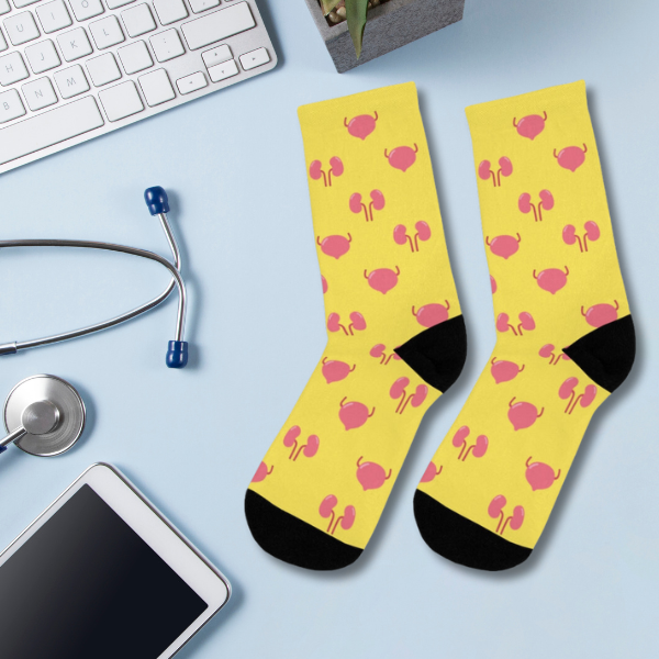 Urology Kidney and Bladder socks, urologist, urology resident, urology nurse gift.