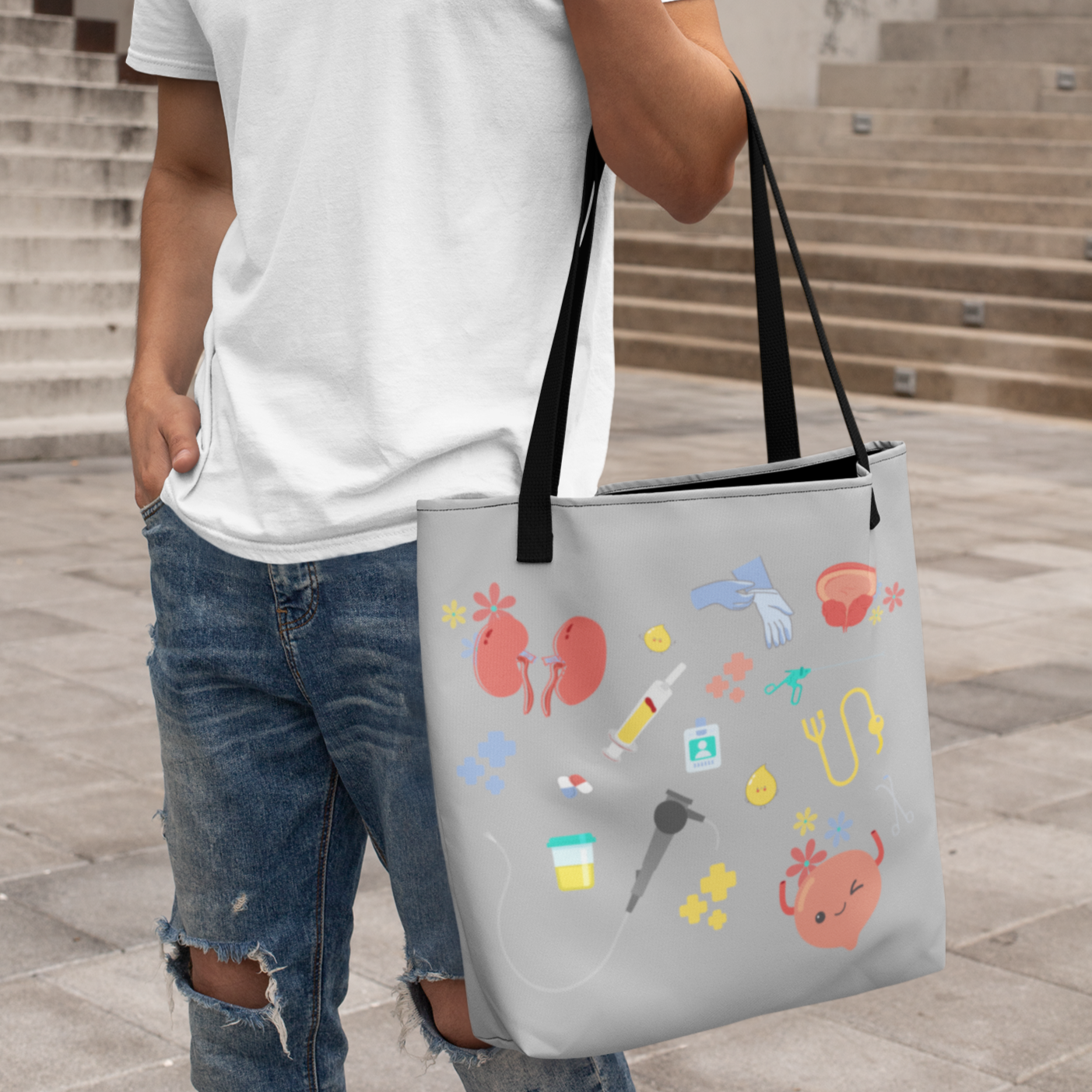 Cute Urology Tote Bag, urologist, bladder, kidney, Gift idea for urology resident, graduation gift idea, medical student, urologist gift